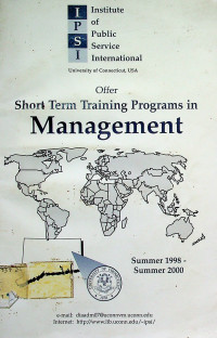 Offer Short Term Training Programs in Management, Summer 1998-Summer 2000