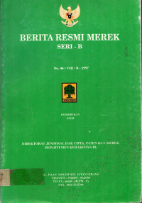 BERITA RESMI MEREK SERI – B NO. 46/VIII/B-1997