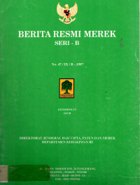 BERITA RESMI MEREK SERI – B NO. 47/IX/B-1997