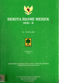 BERITA RESMI MEREK SERI – B NO.73/XI/B-1997