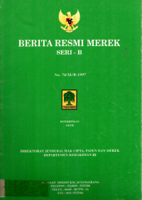 BERITA RESMI MEREK SERI – B NO. 74/XI/B-1997