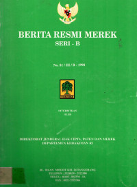 BERITA RESMI MEREK SERI – B NO.81/III/B-1998