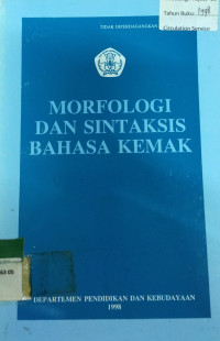 MORFOLOGI DAN SINTAKSIS BAHASA KEMAK