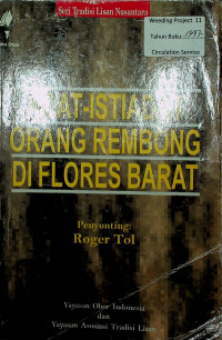 ADAT-ISTIADAT ORANG REMBONG DI FLORES BARAT