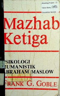 Mazhab Ketiga: PSIKOLOGI HUMANISTIK ABRAHM MASLOW