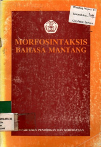 MORFOSINTAKSIS BAHASA MANTANG