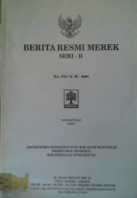 BERITA RESMI MEREK SERI- B No. 370/X/B-2004; No. 484501 s/d No. 485000