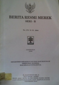 BERITA RESMI MEREK SERI- B No. 372/X/B-2004; No. 485501 s/d No. 486000