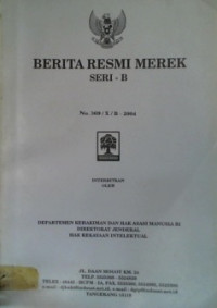 BERITA RESMI MEREK SERI- B No. 369/X/B-2004; No. 484001 s/d No.484500