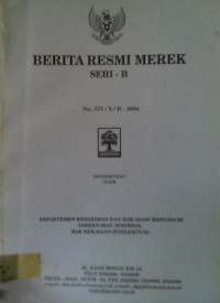 BERITA RESMI MEREK SERI- B No. 375/X/B-2004; No. 487001 s/d No. 487500