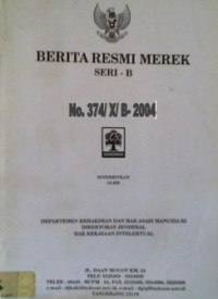 BERITA RESMI MEREK SERI- B No. 374/X/B-2004