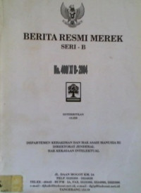 BERITA RESMI MEREK SERI- B No. 400/X/B-2004; No. 499509 s/d No. 500000