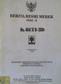 BERITA RESMI MEREK SERI- B No. 404/X/B-2004