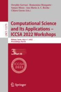 Computational Science and Its Applications – ICCSA 2022 Workshops: Malaga, Spain, July 4–7, 2022, Proceedings, Part III