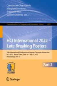 HCI International 2022 – Late Breaking Posters: 24th International Conference on Human-Computer Interaction, HCII 2022, Virtual Event, June 26 – July 1, 2022, Proceedings, Part II