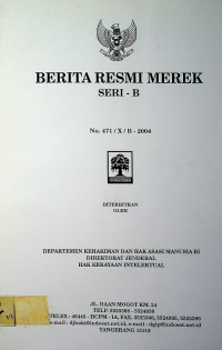 BERITA RESMI MEREK SERI- B No. 471/X/B-2004