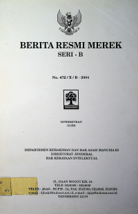 BERITA RESMI MEREK SERI- B No. 472/X/B-2004