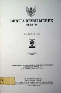 BERITA RESMI MEREK SERI- B No. 493/X/B-2004
