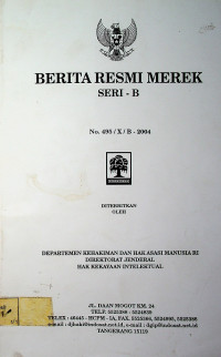 BERITA RESMI MEREK SERI- B No. 495/X/B-2004