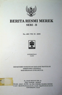 BERITA RESMI MEREK SERI-B No.499/VII/B-2005