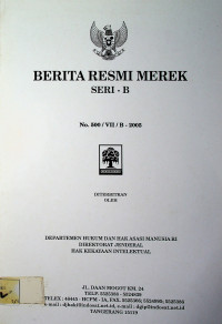 BERITA RESMI MEREK SERI-B No.500/VII/B-2005