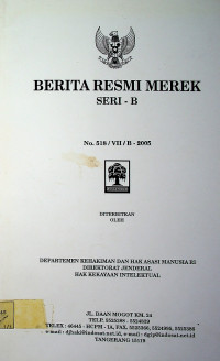 BERITA RESMI MEREK SERI-B No.518/VII/B-2005