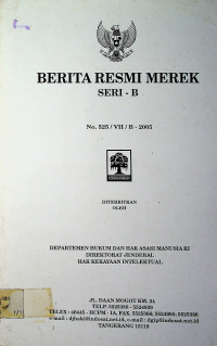 BERITA RESMI MEREK SERI-B No.525/VII/B-2005