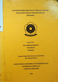 ANALISIS KINERJA KEUANGAN TERHADAP REAKSI PASAR PERUSAHAAN PROSPEKTOR DAN DEFENDER