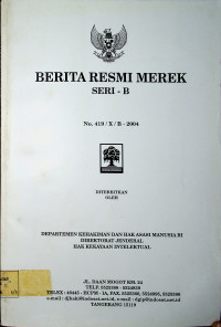 BERITA RESMI MEREK SERI- B No.419/X/B-2004