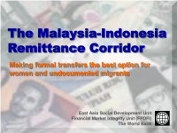 The Malaysia-Indonesia remittance corridor making forma transfers the best option for women ,,,