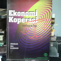 Ekonomi koperasi  Untuk Perguruan Tinggi