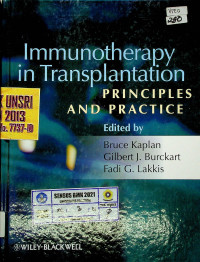 Immunotherapy in Transplantation : PRINCIPLES AND PRACTICE