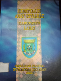 KOMPILASI ADAT ISTIADAT KABUPATEN LAHAT