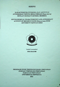Image of KARAKTERISTIK FITOKIMIA DAN AKTIVITAS ANTIOKSIDAN TEPUNG BERAS MERAH (Oryza nivara) DENGAN UKURAN PARTIKEL BERBEDA