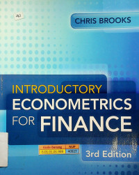 Image of INTRODUCTORY ECONOMETRICS FOR FINANCE, 3rd Edition