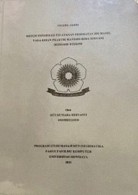 Image of SISTEM INFORMASI PELAYANAN KESEHATAN IBU HAMIL PADA BIDAN PRAKTIK MANDIRI IRMA SURYANI BERBASIS WEBSITE