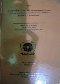 Image of TESIS EFEK EKSTRAK DAUN MAHONI (Swietenia mahagoni (L.) Jacq.) TERHADAP STRUKTUR HISTOLOGIS MUKOSA LAMBUNG PADA MENCIT (Mus musculus L.)