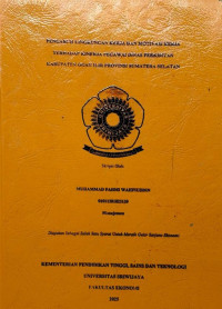 Image of PENGARUH LINGKUNGAN KERJA DAN MOTIVASI KERJA TERHADAP KINERJA PEGAWAI DINAS PERKIMTAN KABUPATEN OGAN ILIR PROVINSI SUMATERA SELATAN